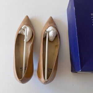Stuart Weitzman Size 11.5 “Adobe” Patent Kitten Heel Pumps